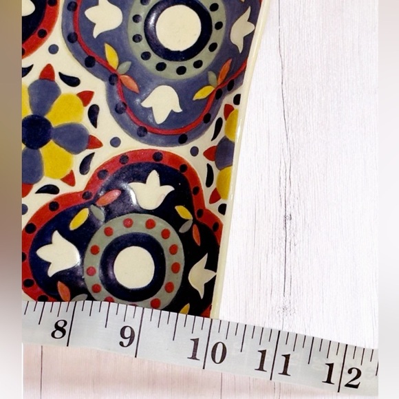 Pier 1 Dalila 10” Square Dinner Plate Hand Painted Earthenware Replacement - Picture 5 of 9